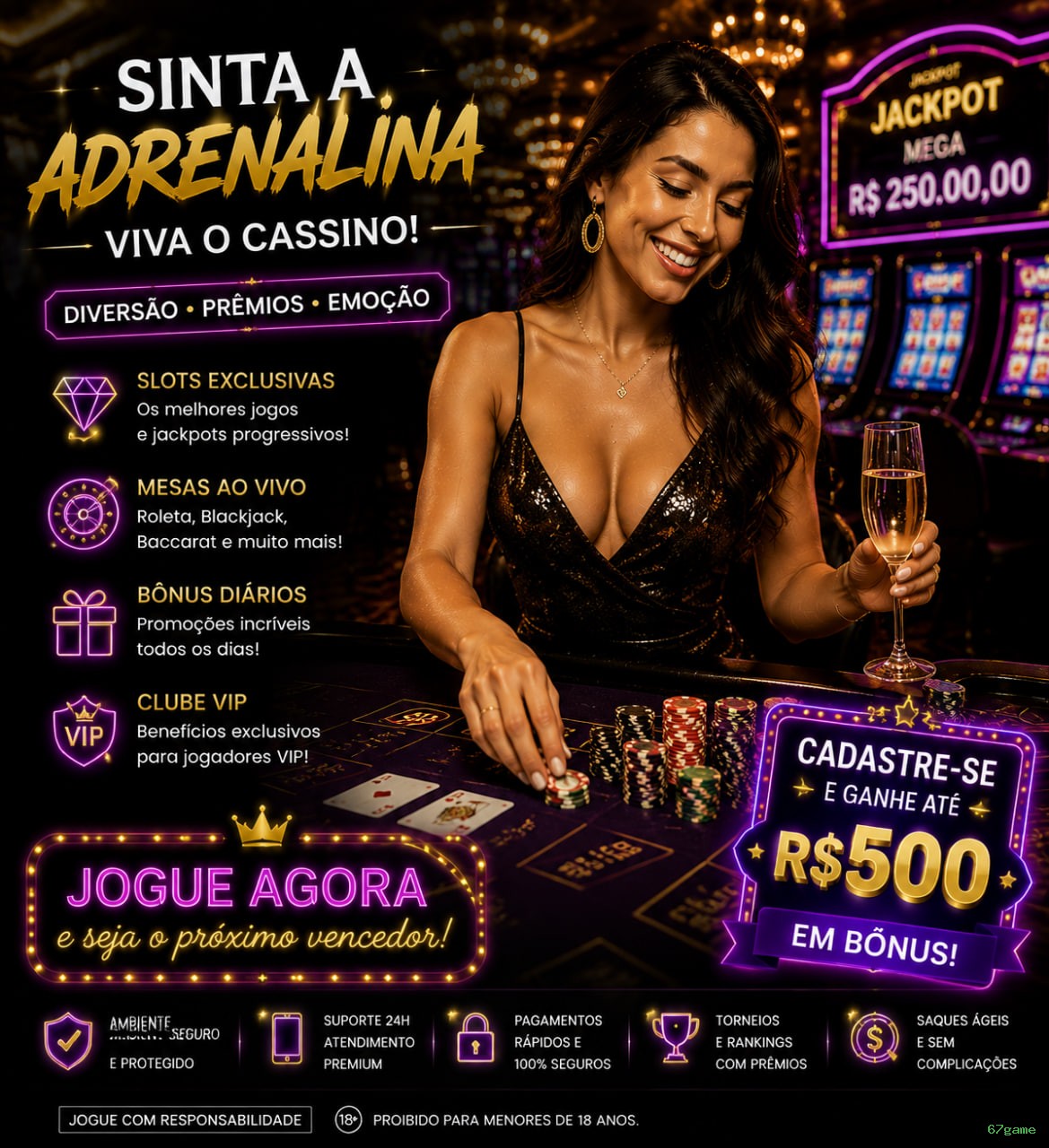 Cassino 67game - mesas ao vivo e jogos